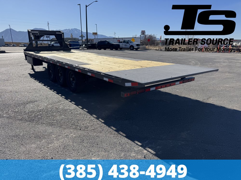 8.5x26 Lamar FA Gooseneck Deckover Tilt Trailer - 21K GVWR