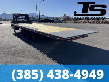 8.5x26 Lamar FA Gooseneck Deckover Tilt Trailer - 21K GVWR