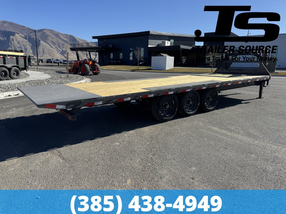 8.5x26 Lamar FA Gooseneck Deckover Tilt Trailer - 21K GVWR
