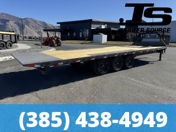 8.5x26 Lamar FA Gooseneck Deckover Tilt Trailer - 21K GVWR