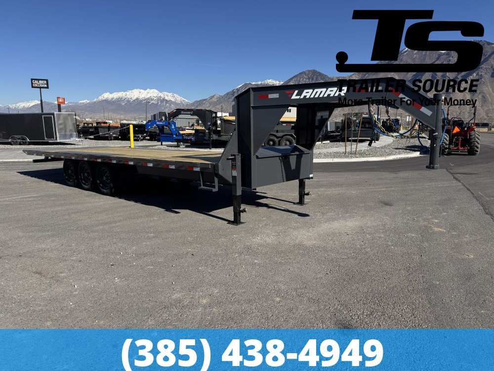 8.5x26 Lamar FA Gooseneck Deckover Tilt Trailer - 21K GVWR