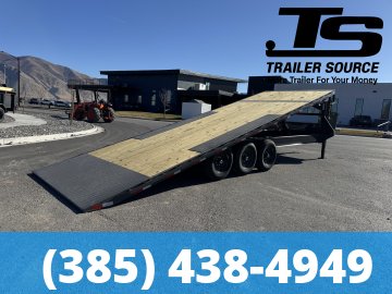 8.5x26 Lamar FA Gooseneck Deckover Tilt Trailer - 21K GVWR