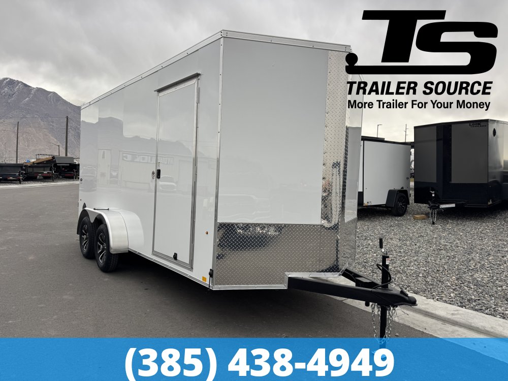 7x16 Look ST DLX Enclosed Cargo Trailer - 7'0" Interior - 7K GVWR - .080 PolyCor, Alloy Wheels, Barn Doors, Translucent Roof