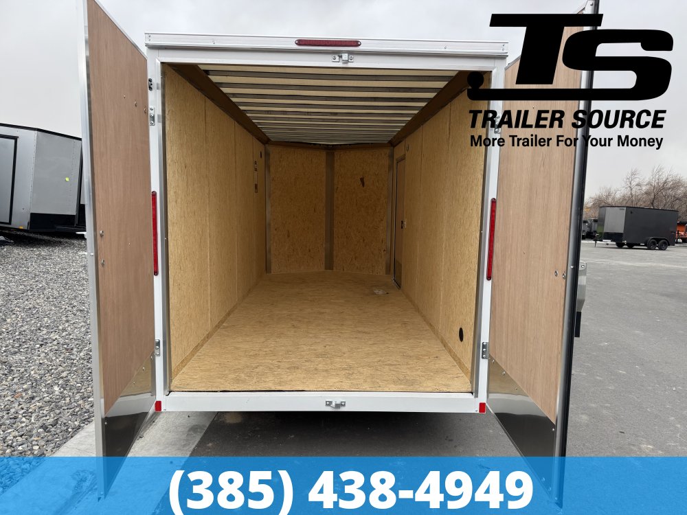 7x16 Look ST DLX Enclosed Cargo Trailer - 7'0" Interior - 7K GVWR - .080 PolyCor, Alloy Wheels, Barn Doors, Translucent Roof