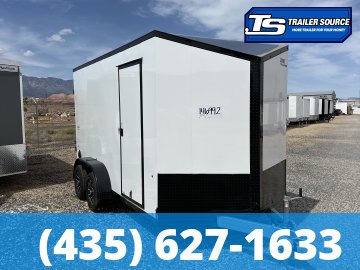 7x14 Look Vision Aluminum Enclosed Cargo Trailer - 7'6" Interior - 7K GVWR - Alloy Wheels, Black Out Package