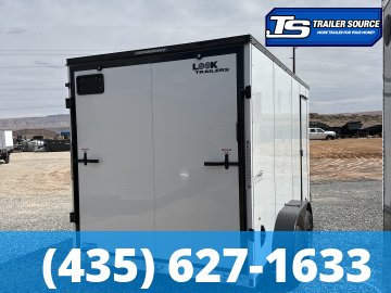 7x14 Look Vision Aluminum Enclosed Cargo Trailer - 7'6" Interior - 7K GVWR - Alloy Wheels, Black Out Package