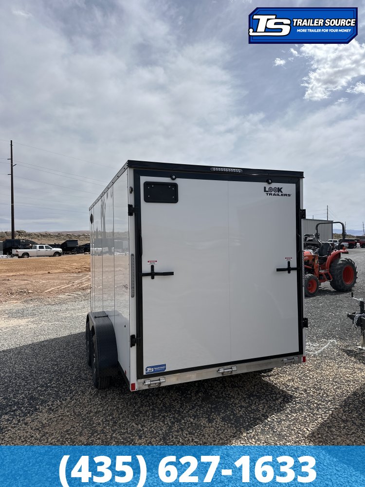 7x14 Look Vision Aluminum Enclosed Cargo Trailer - 7'6" Interior - 7K GVWR - Alloy Wheels, Black Out Package