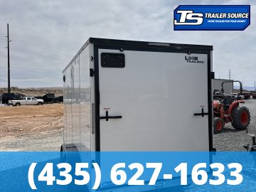 7x14 Look Vision Aluminum Enclosed Cargo Trailer - 7'6" Interior - 7K GVWR - Alloy Wheels, Black Out Package