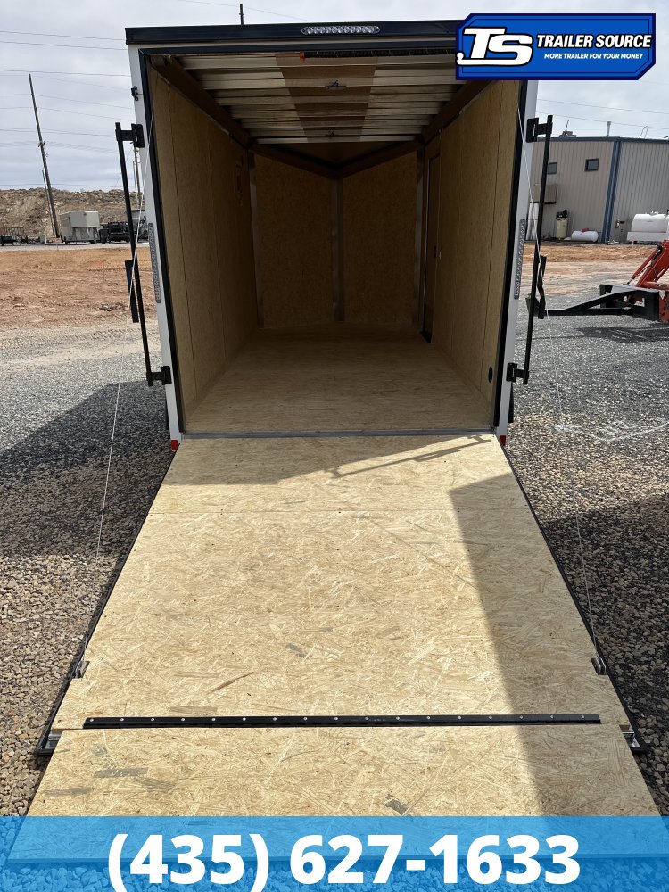 7x14 Look Vision Aluminum Enclosed Cargo Trailer - 7'6" Interior - 7K GVWR - Alloy Wheels, Black Out Package