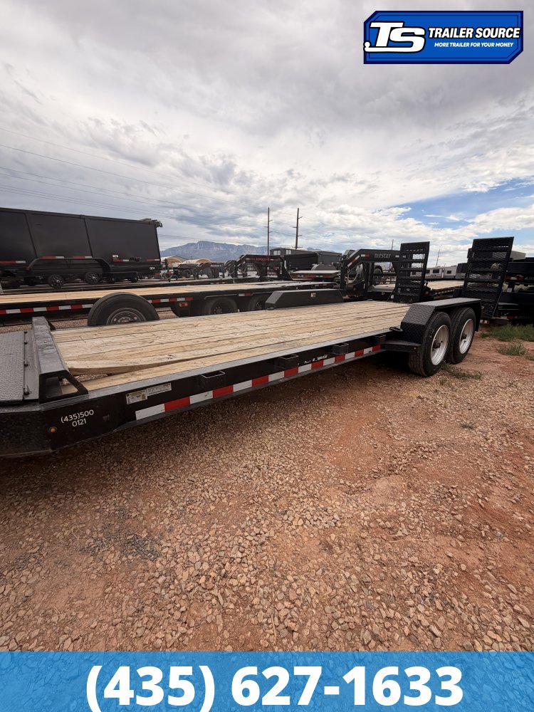 7x22 H&H FLATBED Equipment Trailer - 17.5K GVWR -