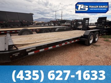 7x22 H&H FLATBED Equipment Trailer - 17.5K GVWR -