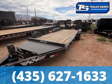 7x22 H&H FLATBED Equipment Trailer - 17.5K GVWR -