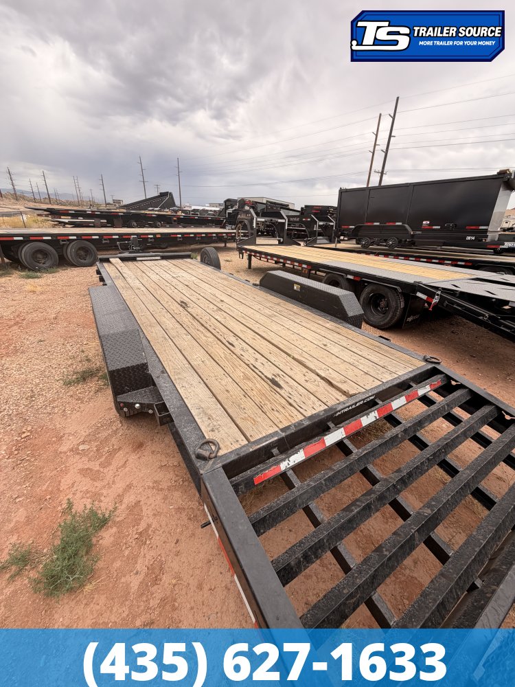 7x22 H&H FLATBED Equipment Trailer - 17.5K GVWR -