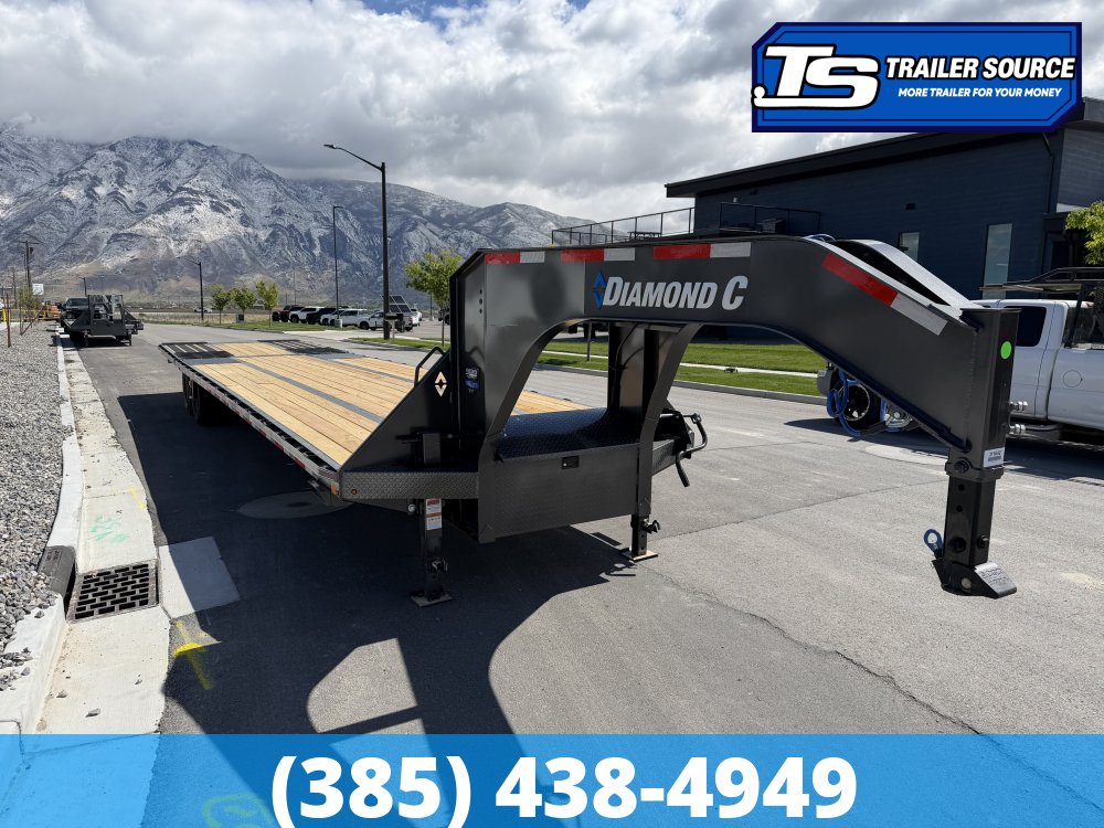 8.5x40 Diamond C FMAX-HDT 210 Gooseneck Hydraulic Dovetail Equipment Trailer - 25K GVWR -