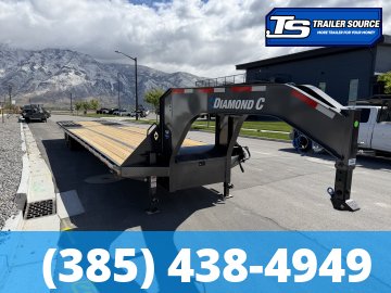 8.5x40 Diamond C FMAX-HDT 210 Gooseneck Hydraulic Dovetail Equipment Trailer - 25K GVWR -