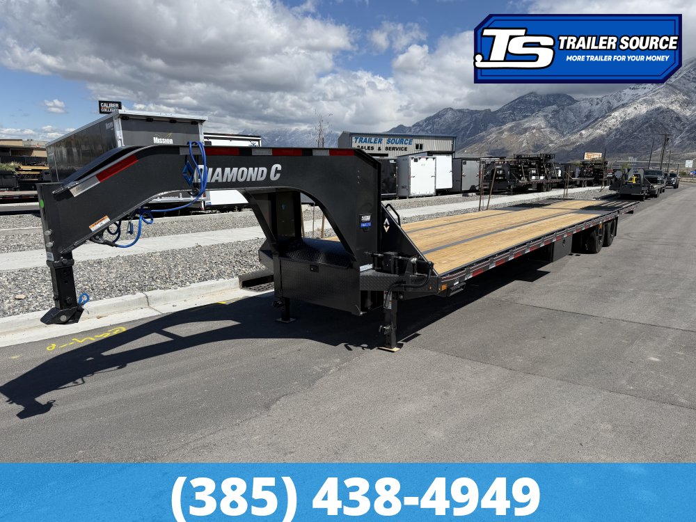 8.5x40 Diamond C FMAX-HDT 210 Gooseneck Hydraulic Dovetail Equipment Trailer - 25K GVWR -