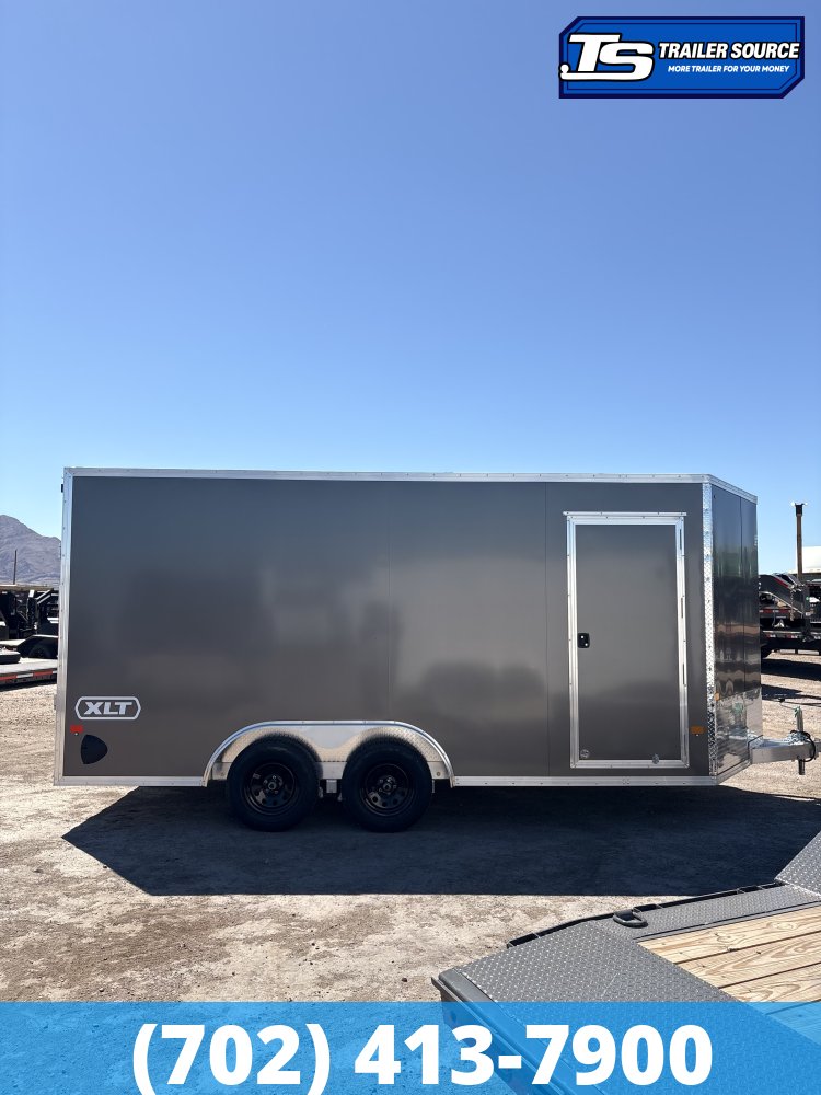 8.5x16 Alcom EZ Hauler XLT Auto Aluminum Enclosed Cargo Trailer - 7'0" Interior - 7K GVWR - Screwless Exterior