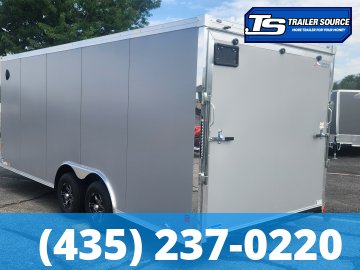 8.5x20 American Hauler Mach Enclosed Car Hauler Trailer - 7'0" Interior - 10K GVWR - .080 PolyCor, Alloy Wheels, Dovetail, Finished Interior, Lower Cabinet, Ramp Door, Ramp Extensi