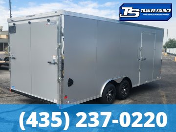8.5x20 American Hauler Mach Enclosed Car Hauler Trailer - 7'0" Interior - 10K GVWR - .080 PolyCor, Alloy Wheels, Dovetail, Finished Interior, Lower Cabinet, Ramp Door, Ramp Extensi