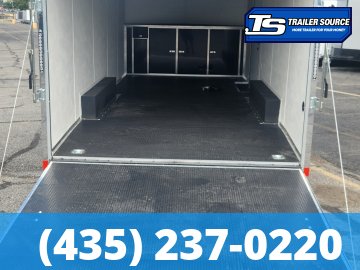 8.5x20 American Hauler Mach Enclosed Car Hauler Trailer - 7'0" Interior - 10K GVWR - .080 PolyCor, Alloy Wheels, Dovetail, Finished Interior, Lower Cabinet, Ramp Door, Ramp Extensi