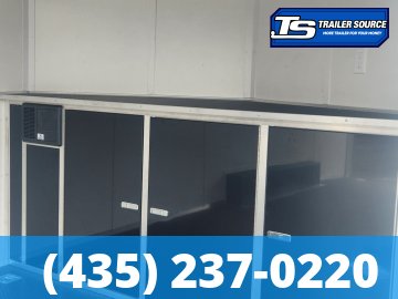 8.5x20 American Hauler Mach Enclosed Car Hauler Trailer - 7'0" Interior - 10K GVWR - .080 PolyCor, Alloy Wheels, Dovetail, Finished Interior, Lower Cabinet, Ramp Door, Ramp Extensi