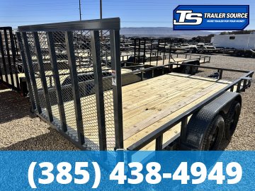7x14 Lamar UC Tandem Axle Utility Trailer - 7K GVWR - Ramp Gate