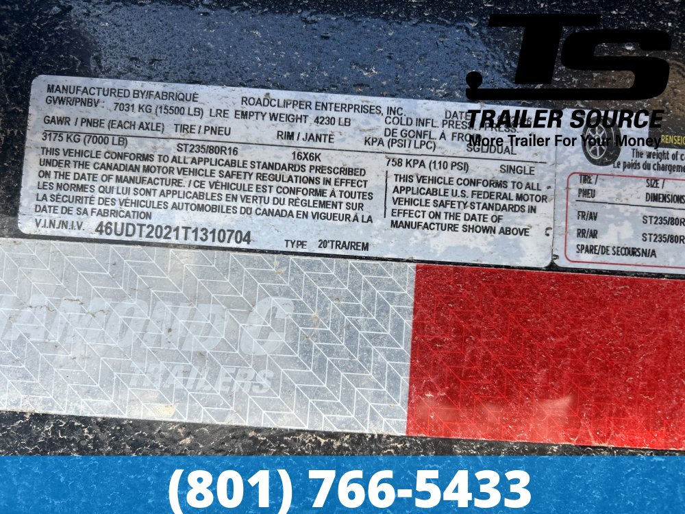 Diamond C HDT 207 207 7x20 15K Tilt Trailer