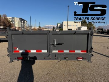 7x14 Lamar DT Dump Trailer - 24" Sides - 14K GVWR - 7G Floor, Stabilizer Jacks, Telescopic