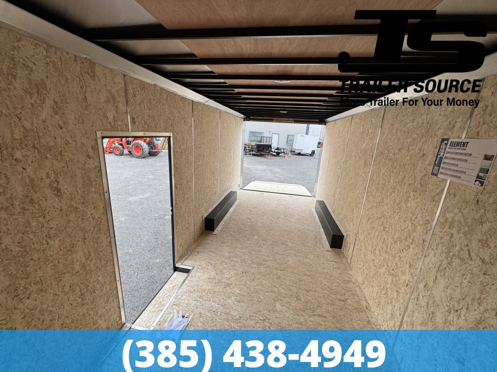 8.5x20 Look Element SE Enclosed Cargo Trailer - 7'6" Interior - 10K GVWR - .080 PolyCor, Alloy Wheels, Black Out Package
