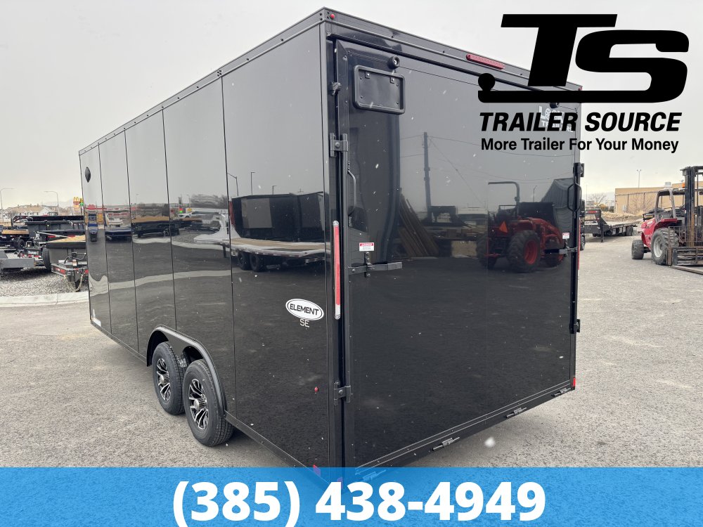 8.5x20 Look Element SE Enclosed Cargo Trailer - 7'6" Interior - 10K GVWR - .080 PolyCor, Alloy Wheels, Black Out Package