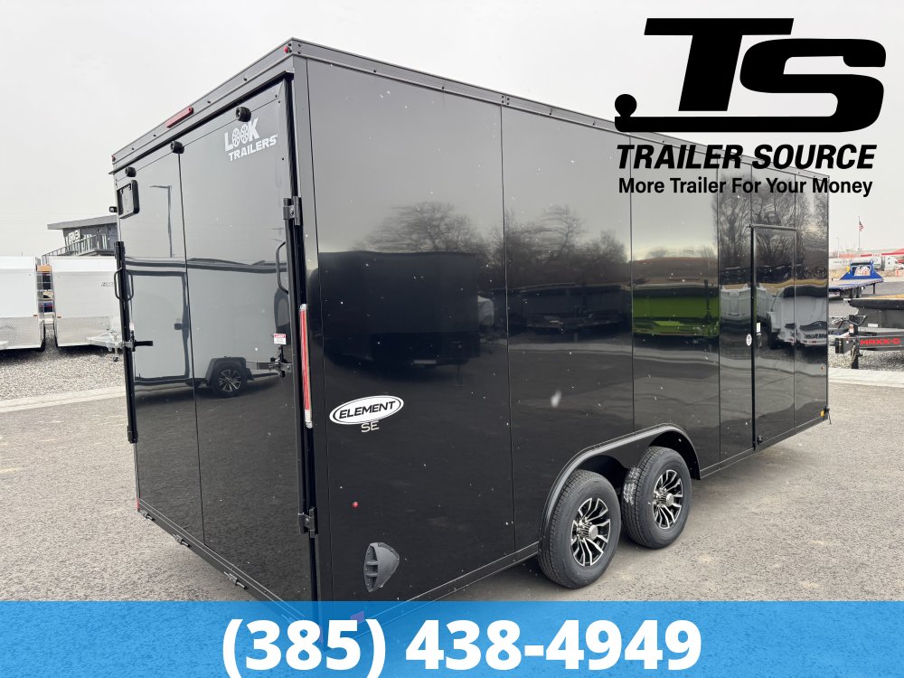 8.5x20 Look Element SE Enclosed Cargo Trailer - 7'6" Interior - 10K GVWR - .080 PolyCor, Alloy Wheels, Black Out Package