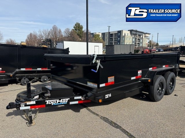 7x14 Top Hat DE Dump Trailer - 24" Sides - 14K GVWR -