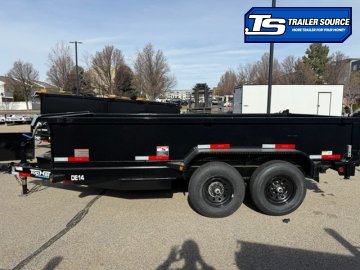 7x14 Top Hat DE Dump Trailer - 24" Sides - 14K GVWR -