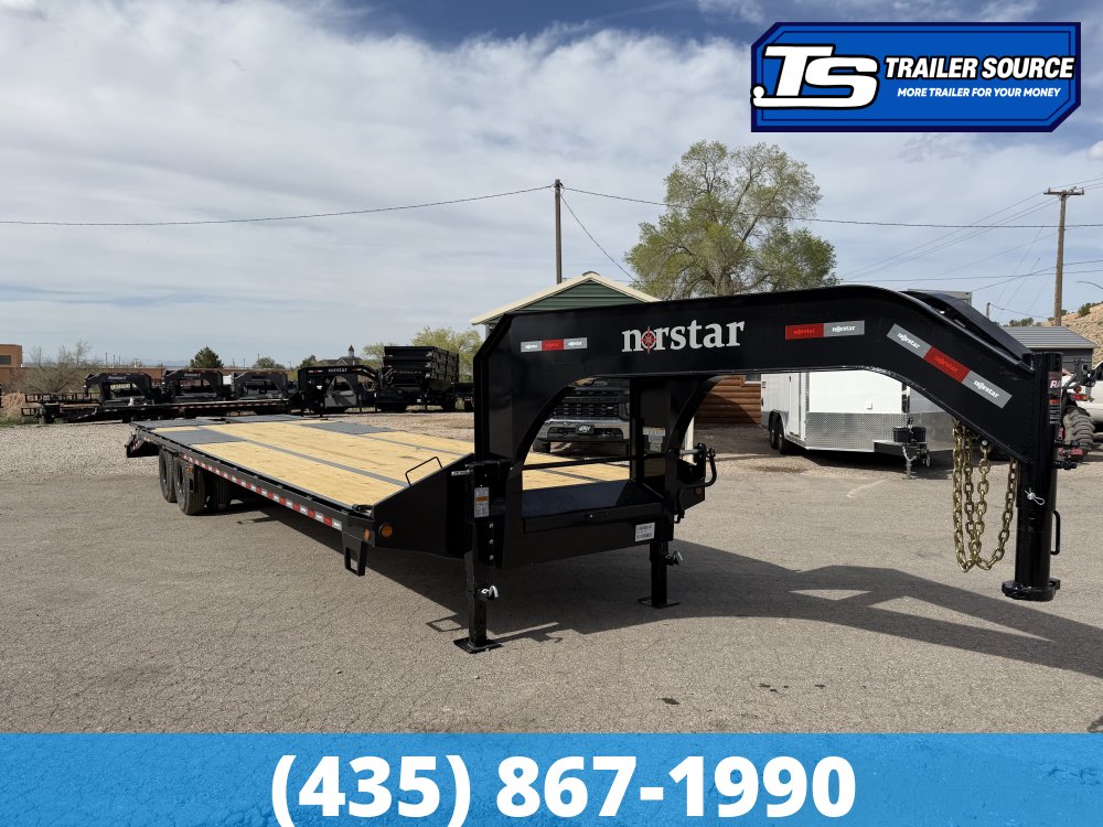 8.5x32 Norstar Iron Bull FXG Gooseneck Equipment Trailer - 22K GVWR - Engineered Neck, Max Ramps