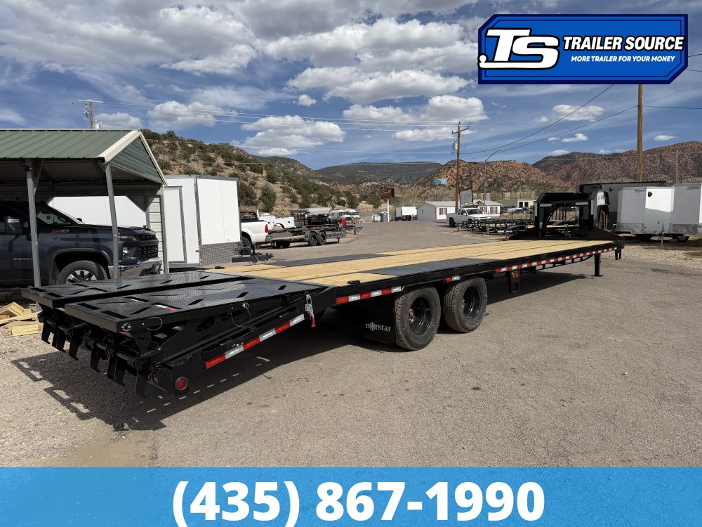 8.5x32 Norstar Iron Bull FXG Gooseneck Equipment Trailer - 22K GVWR - Engineered Neck, Max Ramps