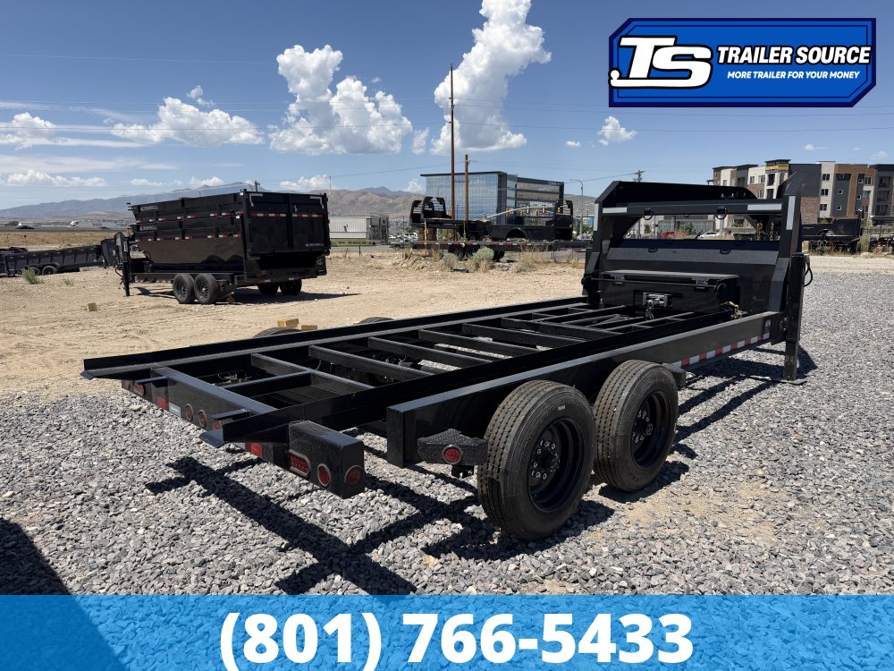 7x16 Iron Bull DBG Gooseneck Roll Off Trailer - 16K GVWR - Engineered Neck, Hydraulic Jack(s)