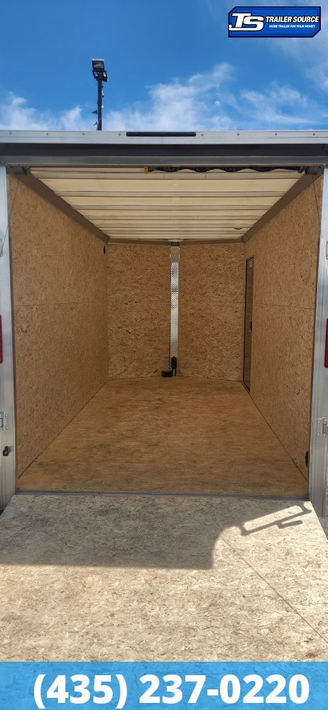 7x14 Alcom EZ Hauler XLT Aluminum Enclosed Cargo Trailer - 7'0" Interior - 7K GVWR - .080 PolyCor, Translucent Roof