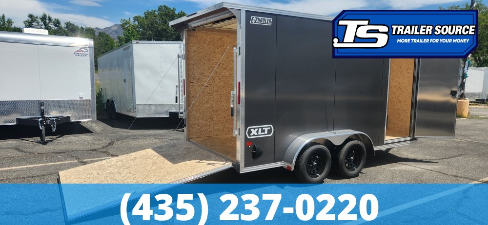 7x14 Alcom EZ Hauler XLT Aluminum Enclosed Cargo Trailer - 7'0" Interior - 7K GVWR - .080 PolyCor, Translucent Roof