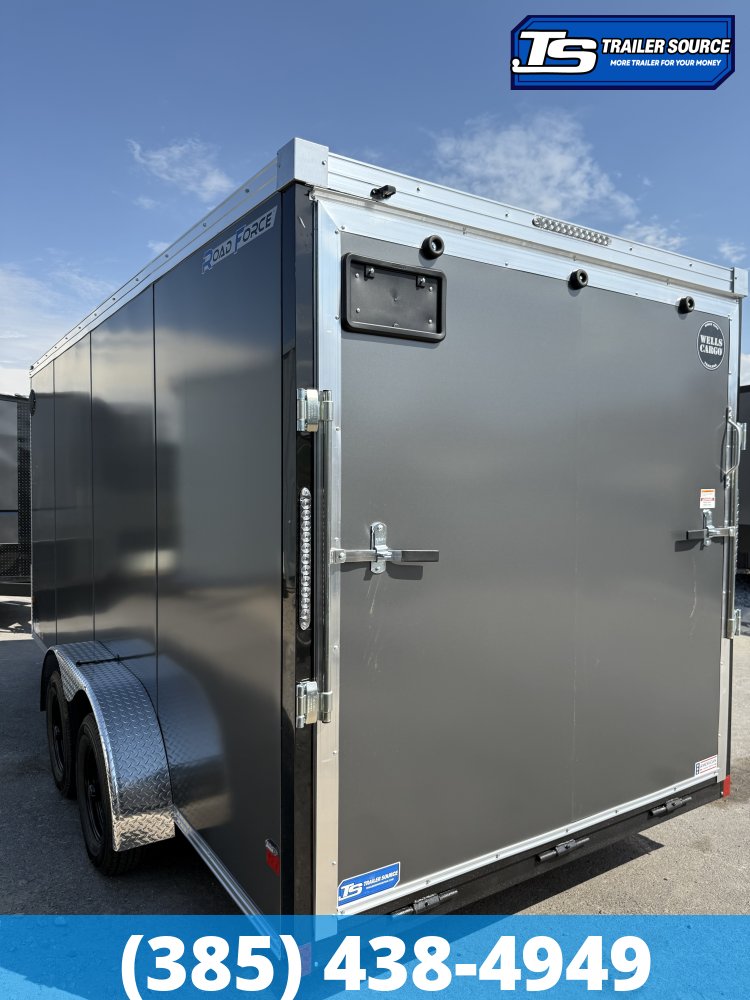 7x16 Wells Cargo Road Force Enclosed Cargo Trailer - 7'0" Interior - 3.5K GVWR - .080 PolyCor, Translucent Roof