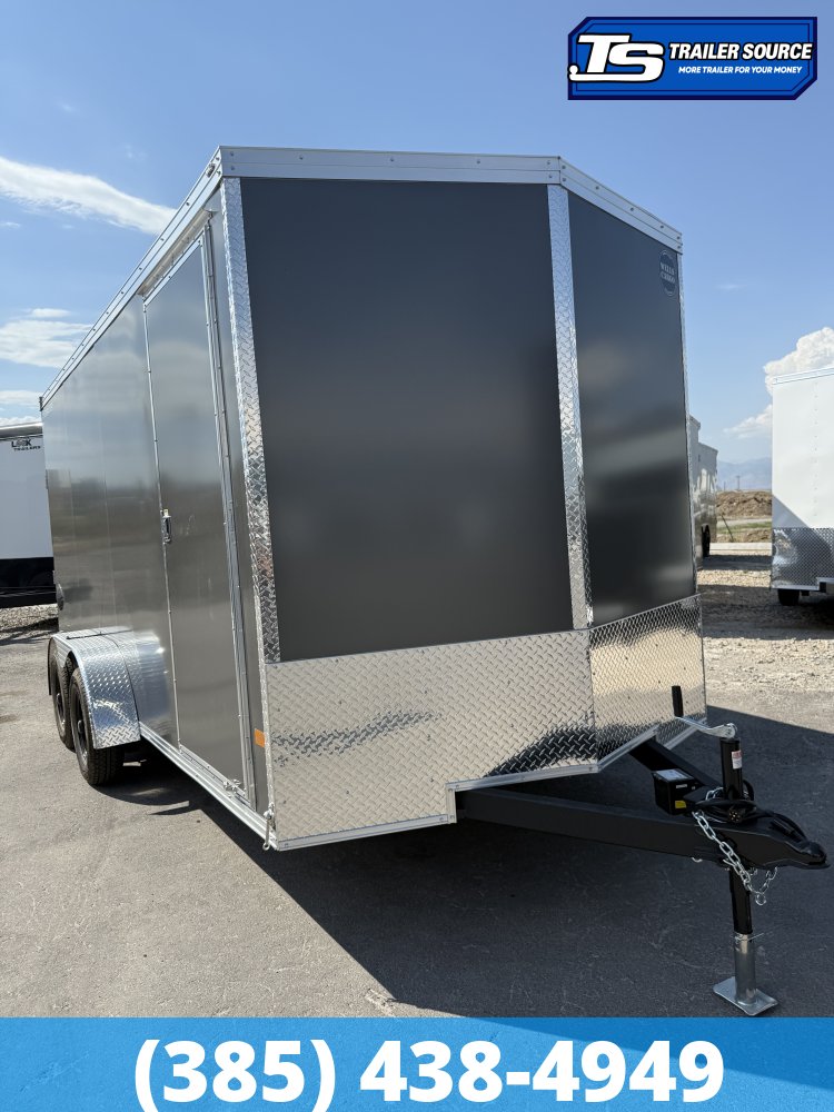 7x16 Wells Cargo Road Force Enclosed Cargo Trailer - 7'0" Interior - 3.5K GVWR - .080 PolyCor, Translucent Roof