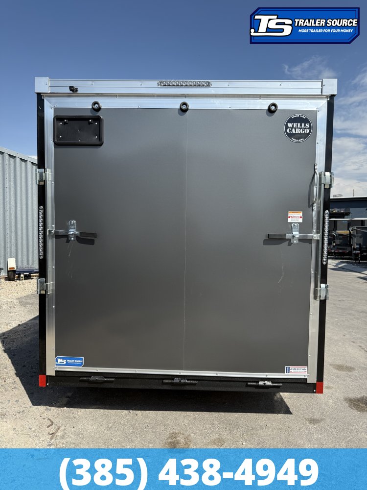 7x16 Wells Cargo Road Force Enclosed Cargo Trailer - 7'0" Interior - 3.5K GVWR - .080 PolyCor, Translucent Roof