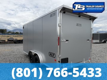 7.5x16 Alcom EZ Hauler XLT Aluminum Enclosed Cargo Trailer - 7'0" Interior - 3.5K GVWR - .080 PolyCor, Rear Spoiler, Translucent Roof