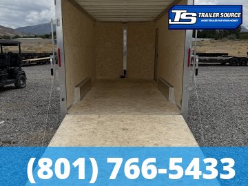 7.5x16 Alcom EZ Hauler XLT Aluminum Enclosed Cargo Trailer - 7'0" Interior - 3.5K GVWR - .080 PolyCor, Rear Spoiler, Translucent Roof