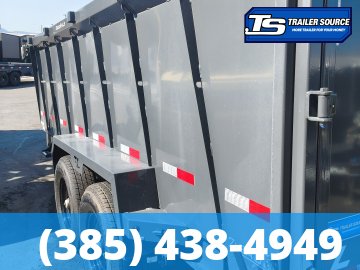 7x16 Lamar DT Dump Trailer - 48" Sides - 14K GVWR - Telescopic