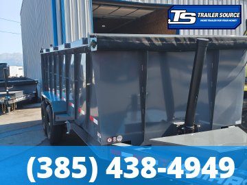 7x16 Lamar DT Dump Trailer - 48" Sides - 14K GVWR - Telescopic