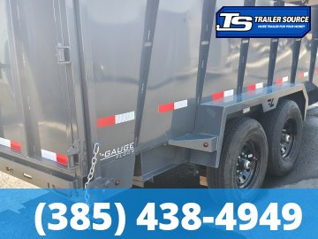 7x16 Lamar DT Dump Trailer - 48" Sides - 14K GVWR - Telescopic