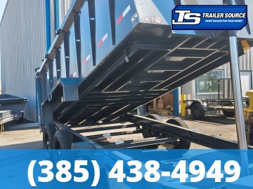 7x16 Lamar DT Dump Trailer - 48" Sides - 14K GVWR - Telescopic