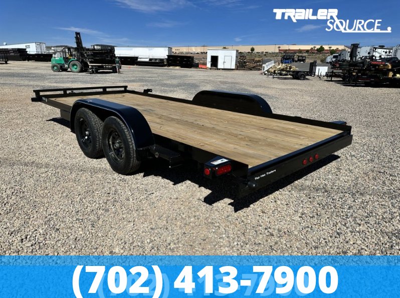 7x16 Top Hat Car Hauler 7K  Flatbed Car Hauler