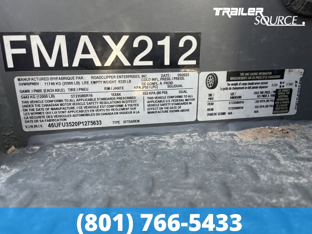 8.5x35 Diamond C FMAX-HDT 212 Gooseneck Equipment