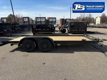 7x16 Top Hat BCH Flatbed Car Hauler Trailer - 7K GVWR -
